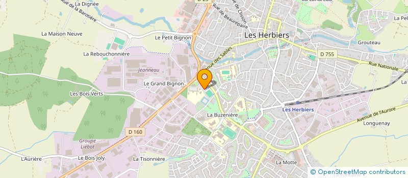 localisation de l'entreprise GROUPE BRIAND à LES HERBIERS