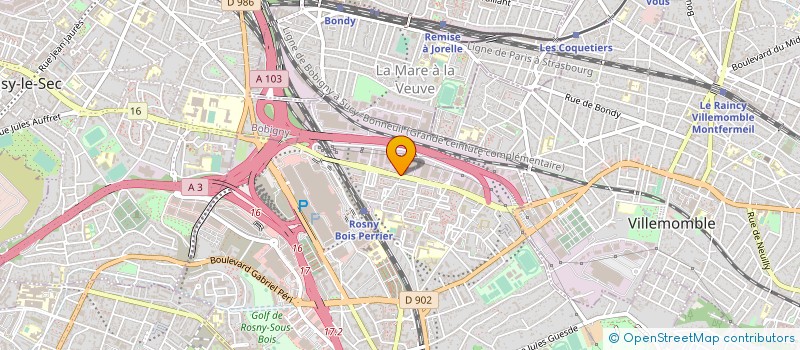 localisation de l'entreprise GROUPE BSP FINANCES à ROSNY-SOUS-BOIS