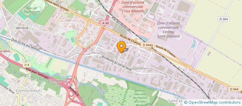 localisation de l'entreprise GROUPE CAR-ISO  REIMS