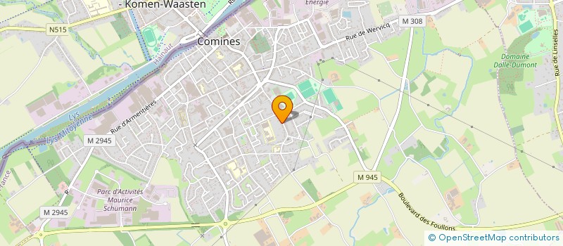 localisation de l'entreprise GROUPE CATEX ENVIRONNEMENT  COMINES