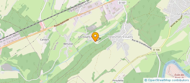 localisation de l'entreprise GROUPE CESAR  VELESMES-ESSARTS