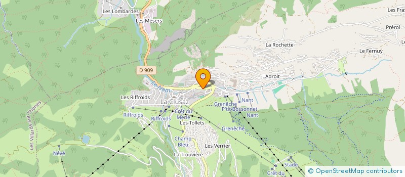 localisation de l'entreprise GROUPE CHAUTANT H.R.B. à LA CLUSAZ
