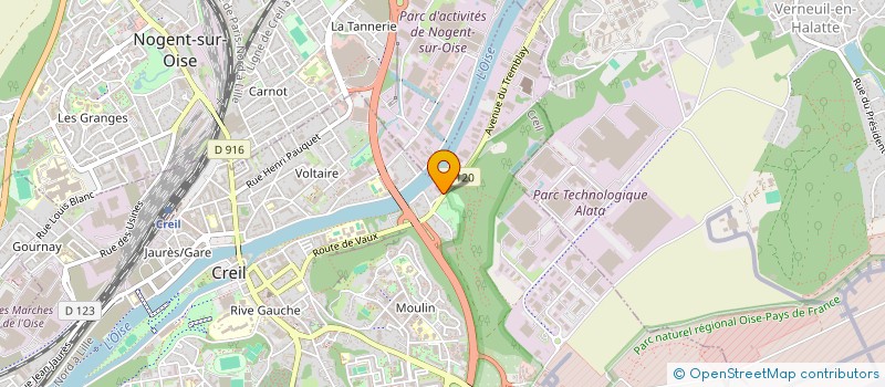 localisation de l'entreprise GROUPE COISNE  CREIL