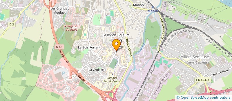 localisation de l'entreprise GROUPE COMMERCIAL RONDE COUTURE  CHARLEVILLE-MEZIERES