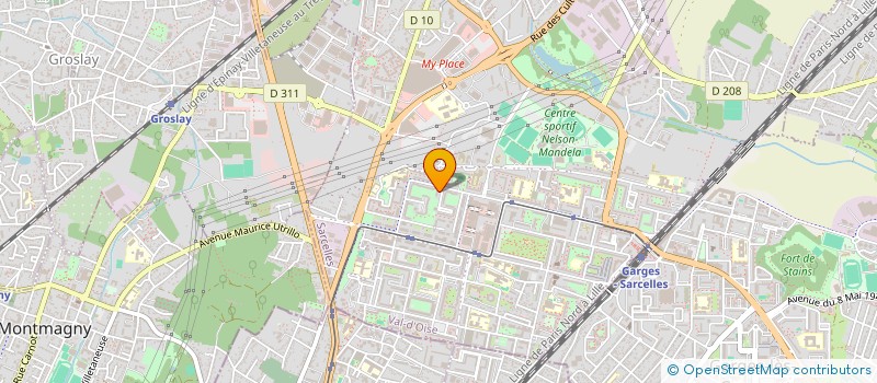 localisation de l'entreprise GROUPE CONSEIL FORMATION FINANCE & SOCIAL  SARCELLES