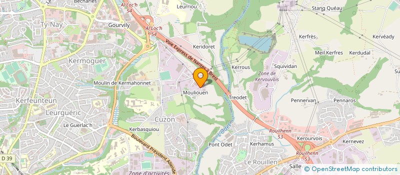 localisation de l'entreprise GROUPE COPILOTE à QUIMPER