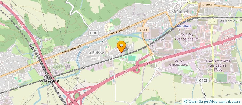 localisation de l'entreprise GROUPE COTIERE à LA BOISSE