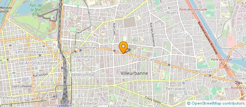 localisation de l'entreprise GROUPE CREASUB  VILLEURBANNE