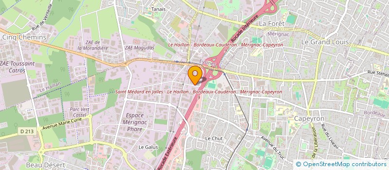 localisation de l'entreprise GROUPE CTI  MERIGNAC