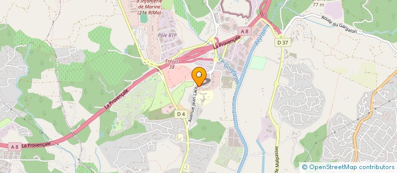 localisation de l'entreprise GROUPE CYNOTECHNIQUE DE RECHERCHE ET DE SAUVETAGE-SAUVEGARDE ET D'ASSISTANCE MEDICALE DU VAR (GCRSSAM 83) à FREJUS