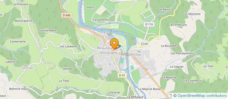 localisation de l'entreprise GROUPE D ACTION LOCALE DE LA VALLEE DE LA DORDOGNE CORREZIENNE  BEAULIEU-SUR-DORDOGNE