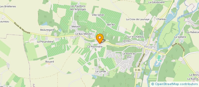 localisation de l'entreprise GROUPE D'ANTHROPOLOGIE ET D'ARCHEOLOGIE FUNERAIRE à REUGNY