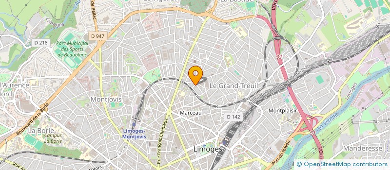 localisation de l'entreprise GROUPE D ENTRAIDE MUTUELLE à LIMOGES