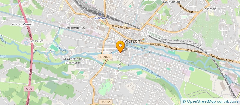 localisation de l'entreprise GROUPE D'ENTRAIDE MUTUELLE ODYSSEE  VIERZON