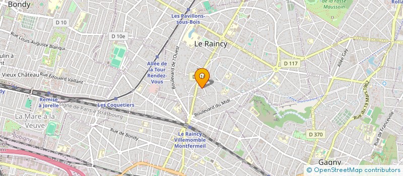 localisation de l'entreprise GROUPE D'ETUDE D'ORTHODONTIE ET SOURIRE  LE RAINCY