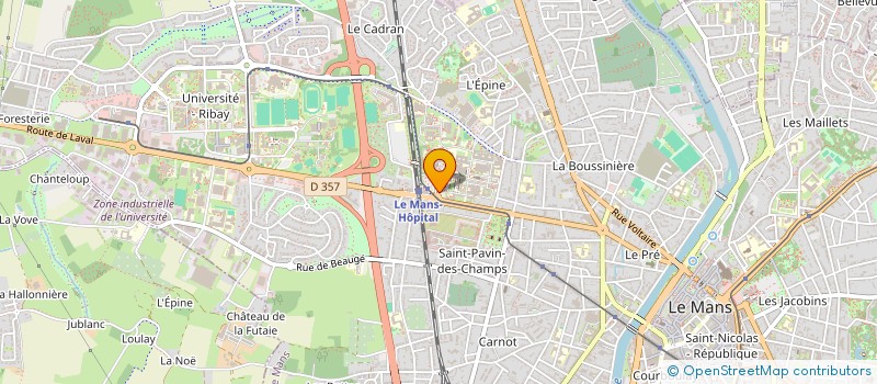 localisation de l'entreprise GROUPE D'ETUDE DES RHUMATISMES EN SARTHE à LE MANS