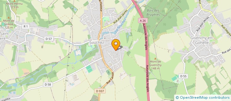 localisation de l'entreprise GROUPE D'ETUDES DES CIMETIERES DE L'EMPIRE BRITANNIQUE D'ABLAIN-SAINT-NAZAIRE ET SOUCHEZ  SOUCHEZ