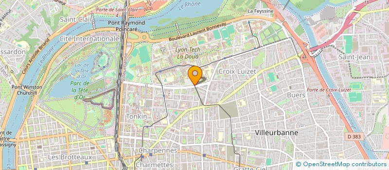 localisation de l'entreprise GROUPE D'ETUDES DES MEMBRANES  VILLEURBANNE