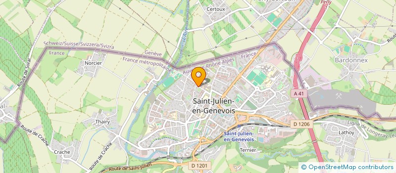 localisation de l'entreprise GROUPE D'ETUDES EN PERINATOLOGIE DU GENEVOIS FRANCAIS à SAINT-JULIEN-EN-GENEVOIS