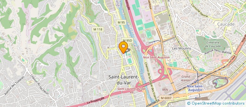 localisation de l'entreprise GROUPE D'ETUDES FLUIDES ET INGENIERIE MEDITERRANEE à SAINT-LAURENT-DU-VAR