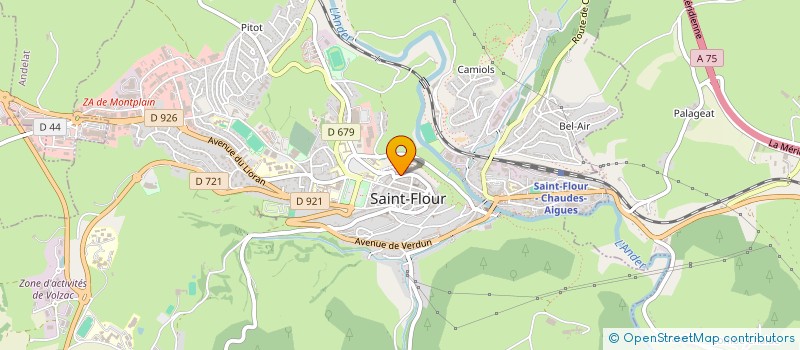 localisation de l'entreprise GROUPE D'ETUDES HISTORIQUES ET DE RECHERCHES GENEALOGIQUES PLANEZE AUBRAC à SAINT-FLOUR