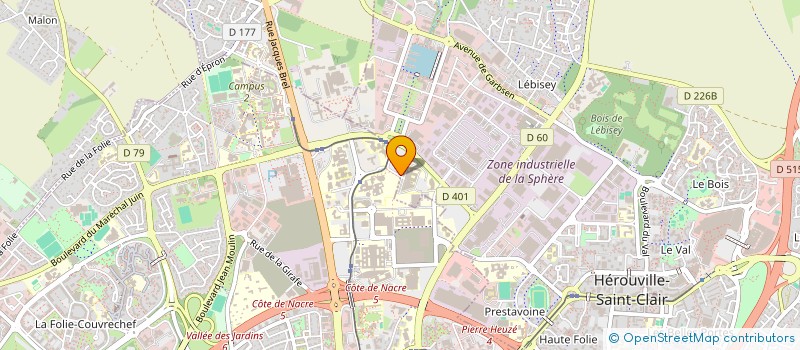 localisation de l'entreprise GROUPE D'ETUDIANTS POUR LA SANTE DE TOUS LES EXILES à CAEN