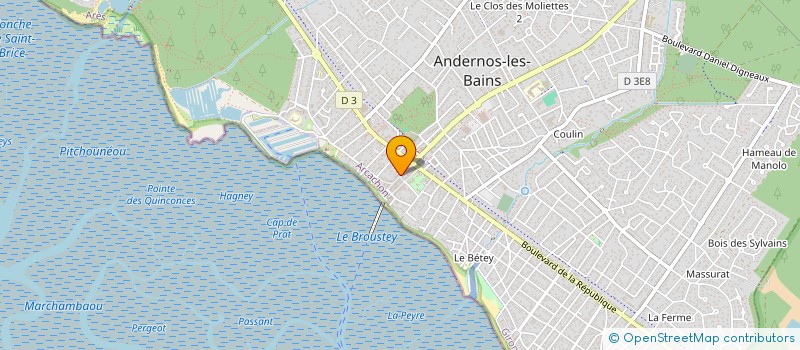 localisation de l'entreprise GROUPE D.M.D & ASSOCIES  ANDERNOS-LES-BAINS