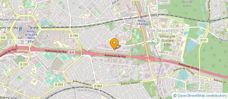 localisation de l'entreprise GROUPE DCA  NOISY-LE-GRAND