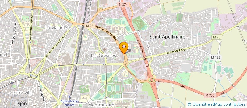 localisation de l'entreprise GROUPE DE BIENFAISANCE DIJONNAIS à DIJON