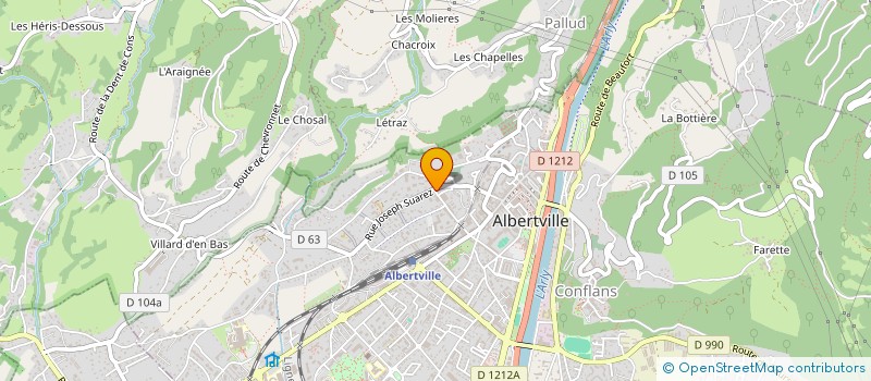 localisation de l'entreprise GROUPE DE LA BALME  ALBERTVILLE