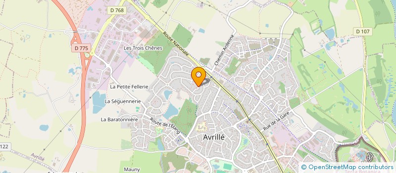 localisation de l'entreprise GROUPE DE RECHERCHE ET D'ACTION SUR LE STRESS ET LA COMMUNICATION  AVRILLE