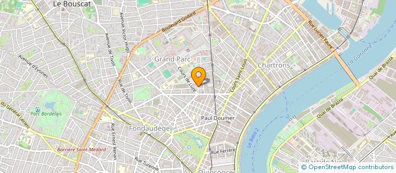 localisation de l'entreprise GROUPE DE RECHERCHE ET D'APPUI AUX INTERVENTIONS INTEGREES DE LA NUTRITION EN SANTE-EUROPE  BORDEAUX