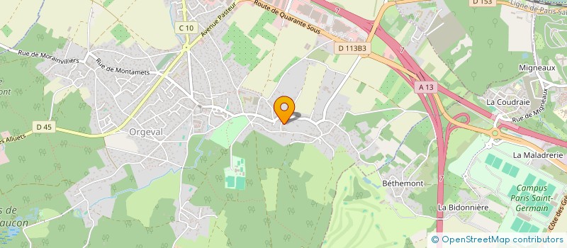 localisation de l'entreprise GROUPE DE RECHERCHE SUR LE PLATRE DANS L ART à ORGEVAL