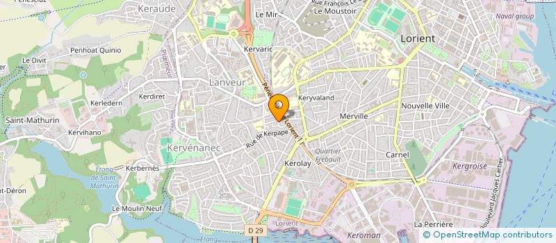 localisation de l'entreprise GROUPE DE RECHERCHES ARCHEOLOGIQUES ET HISTORIQUES MARITIMES BRETAGNE SUD  LORIENT