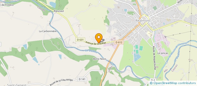 localisation de l'entreprise GROUPE DE RECHERCHES HISTORIQUES ET LINGUISTIQUES à REALMONT