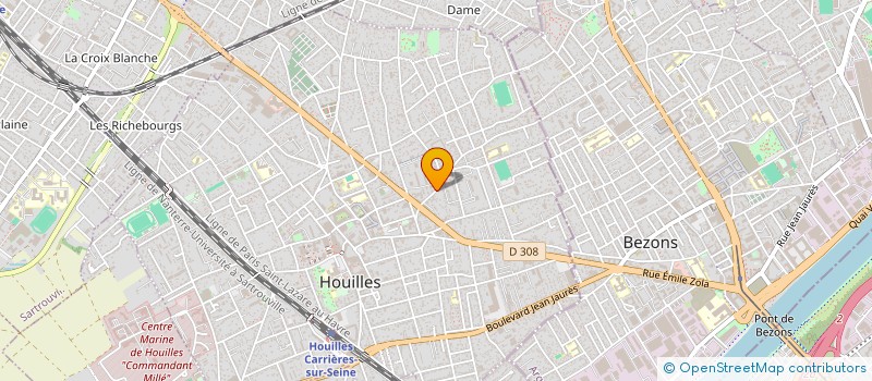 localisation de l'entreprise GROUPE DE TRAVAIL INTERNATIONAL (GTI) à HOUILLES