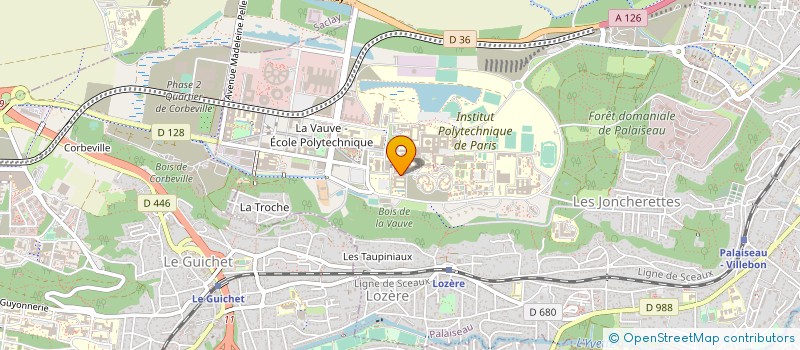 localisation de l'entreprise GROUPE DES ECOLES NATIONALES D ECONOMIE ET STATISTIQUE à PALAISEAU
