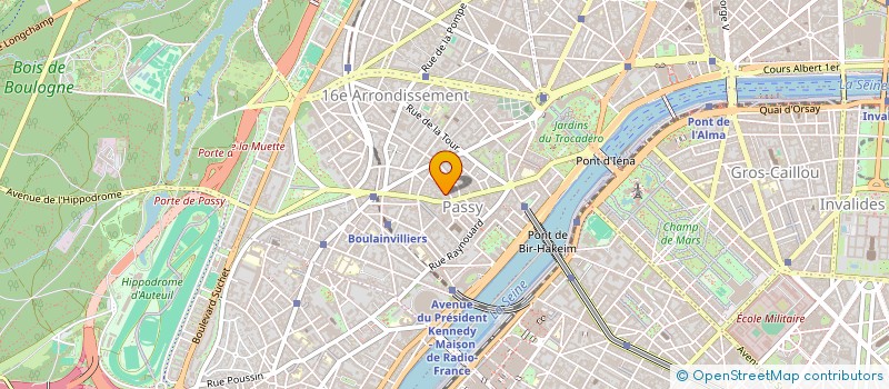 localisation de l'entreprise GROUPE DETEMPLE TRADING SAS  PARIS 16