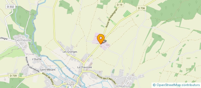 localisation de l'entreprise GROUPE DIACO  AIGRE