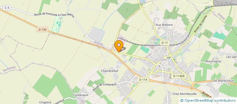 localisation de l'entreprise GROUPE DTLJ  COZES