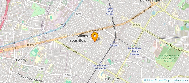 localisation de l'entreprise GROUPE ECLB  LES PAVILLONS-SOUS-BOIS