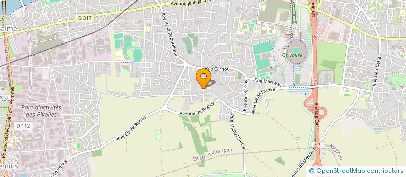 localisation de l'entreprise GROUPE EDEN NATURA (EN ABREGE G.E.N.)  DECINES-CHARPIEU