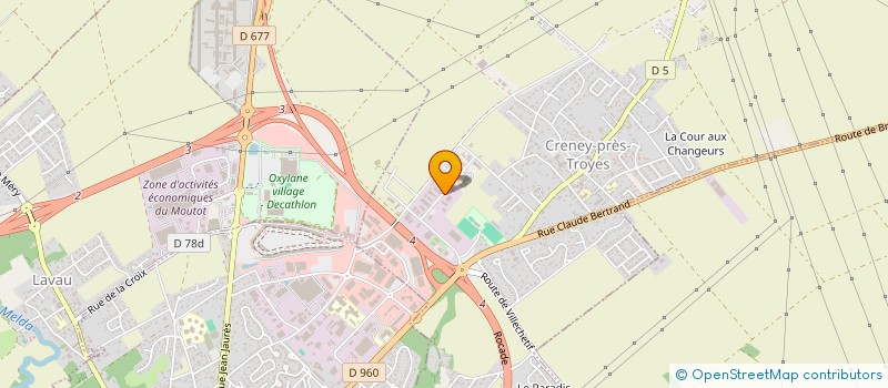 localisation de l'entreprise GROUPE EGITEC  CRENEY-PRES-TROYES