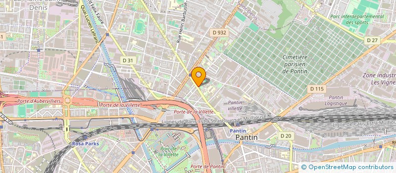 localisation de l'entreprise GROUPE ELVI ECOLOGIE à PANTIN