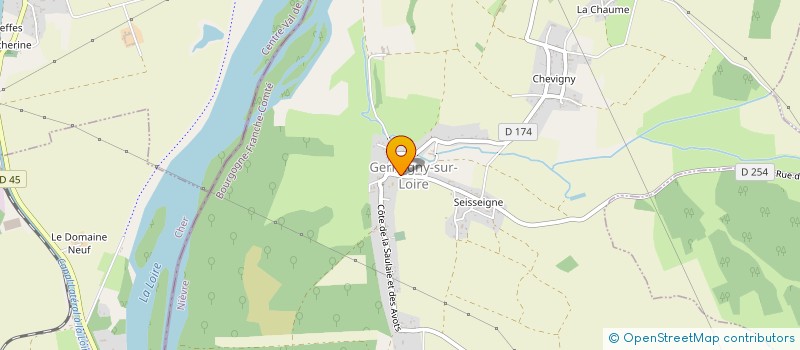 localisation de l'entreprise GROUPE ENERGIE BATIMENT  GERMIGNY-SUR-LOIRE