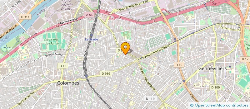 localisation de l'entreprise GROUPE ERIC RIVAUDON à COLOMBES