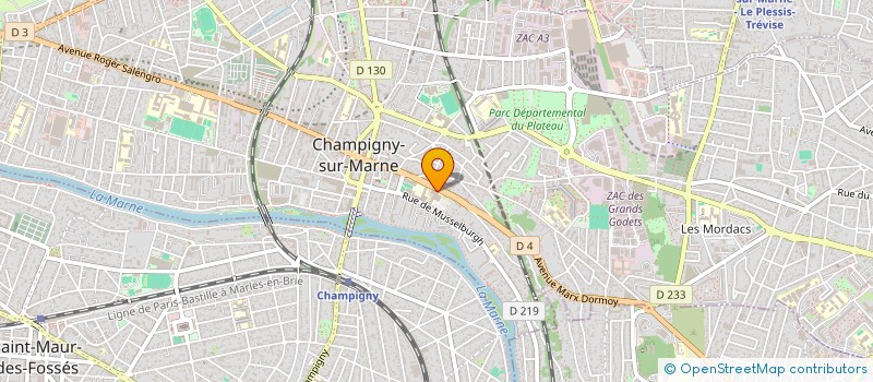 localisation de l'entreprise GROUPE EST PARISIEN PNEUMOLOGIE SOMMEIL à CHAMPIGNY-SUR-MARNE