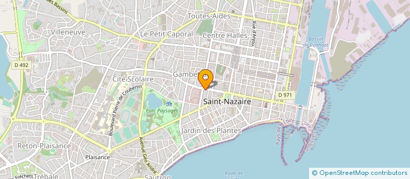 localisation de l'entreprise GROUPE ETUDE ET FORMATION GERONTOLOGIQUE à SAINT-NAZAIRE