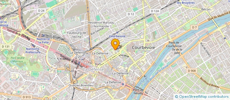 localisation de l'entreprise GROUPE ETUDE RECHERCHE APPLIC FINANCIERE à COURBEVOIE