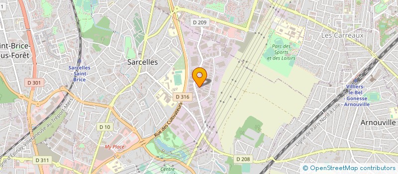 localisation de l'entreprise GROUPE ETUDES ET SERVICES TECHNIQUES à SARCELLES